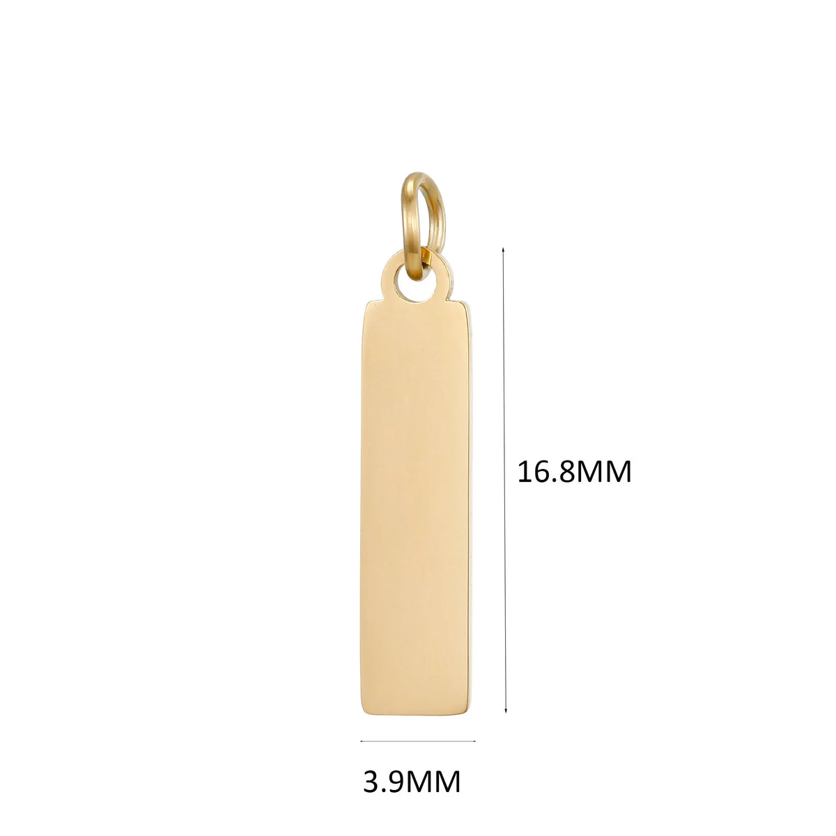 10PCS Custom Logo Tags Stainless Steel Charms for Necklace Bracelets 6 sizes to choose