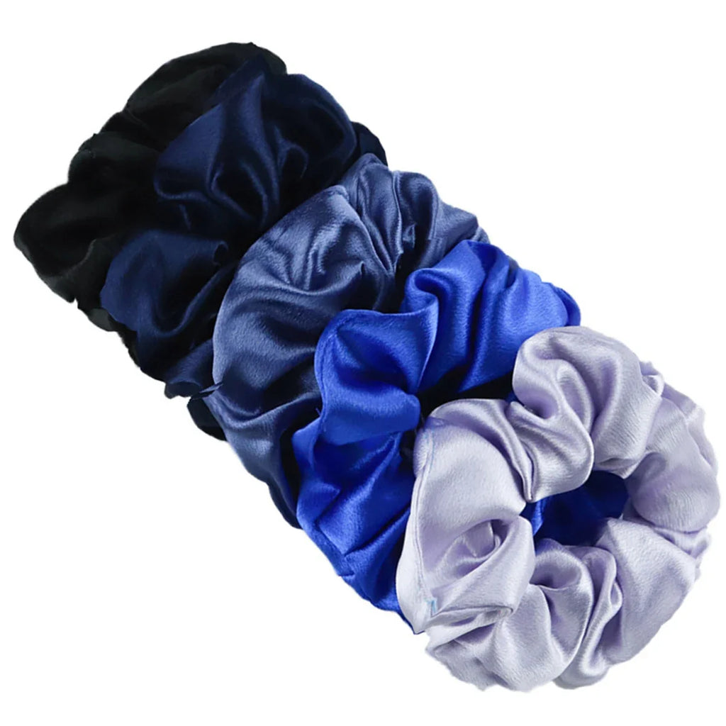 10/5 Pcs Satin Hair Scrunchies Set for Women & Girls – Soft Silk Elastic Hair Bands | Elegant Solid Color Ponytail Holders & Headwear Accessories