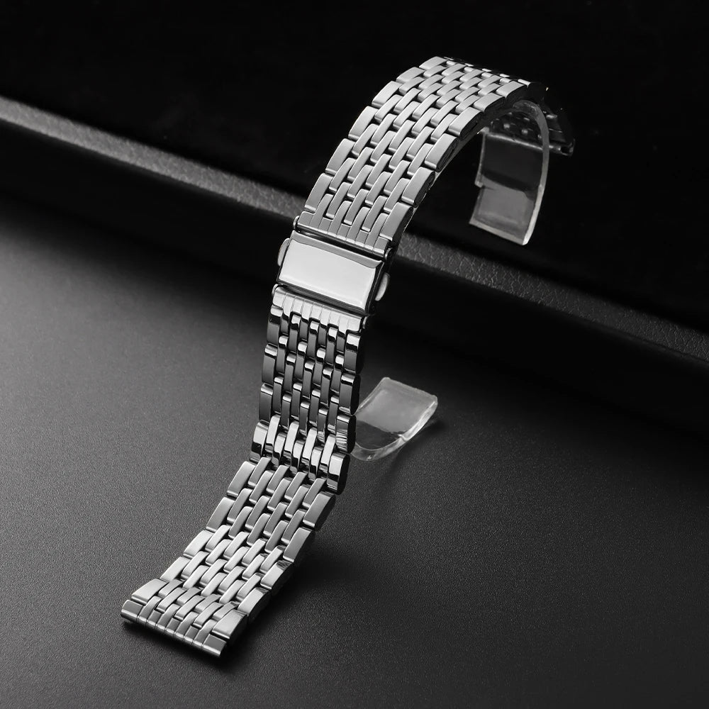 Stainless Steel Watchband Premium Bracelet Straps 18mm 20mm 22mm Universal Metal Watch Band Folding Buckle for Seiko for Rolex