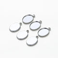 10Pcs/Lot 14K 18K Gold Plated Cabochon With Hole Pendant Base Blank Tray Bezel DIY Handmade Pendant Jewelry Making Findings