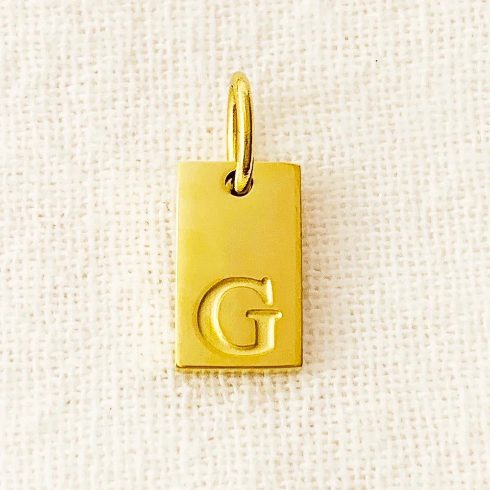 10PCS Alphabet Charm Pendant for Necklaces Stainless Steel Jewelry DIY Engraved Lettering Accessories Women's Fashion Jewelry