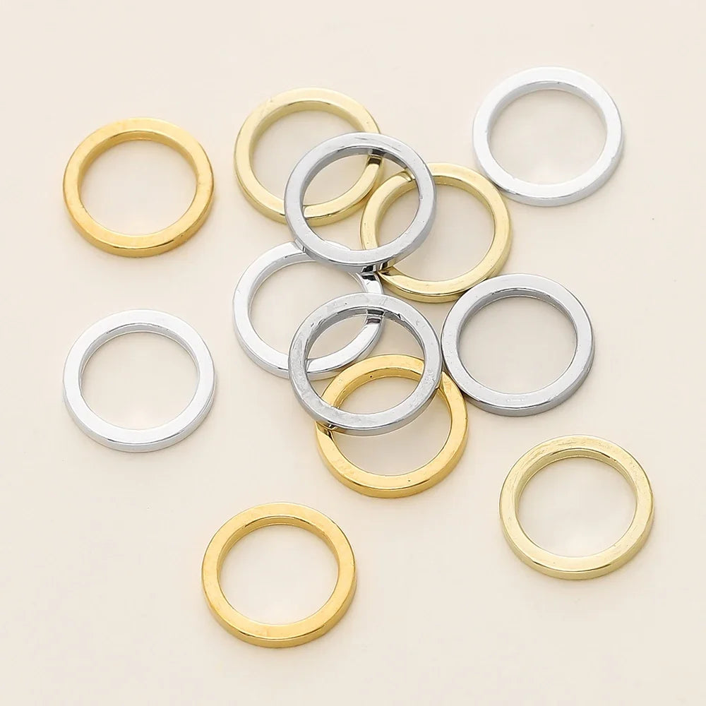 10/20Pcs/Pack 14K/18K Gold Color Plated Brass Close Jump Rings Split Rings Connector for Jewelry Necklace Making Accessories