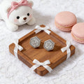 1 Pair Women's Copper Full Rhinestone Stud Earrings Zircon Cross Earrings Trendy And Fashionable Light Luxury Jewelry