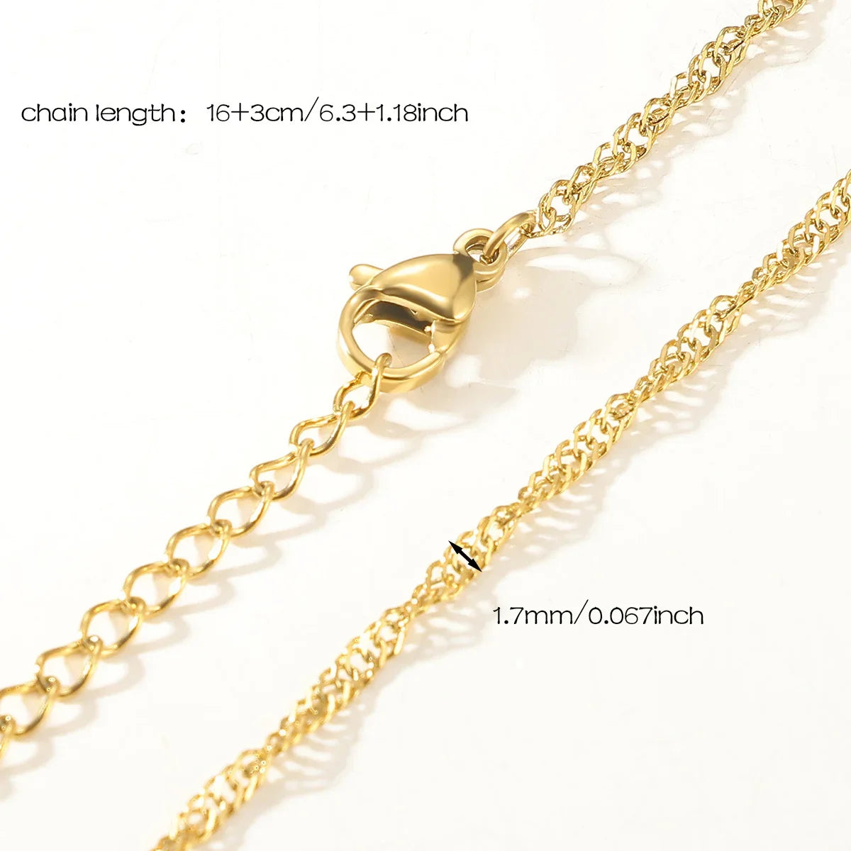 10pcs/Lot 45cm Stainless Steel Golden/Silvery Color 304 Chains Necklace Women Jewelry Making Accessories DIY Handmade Supplies