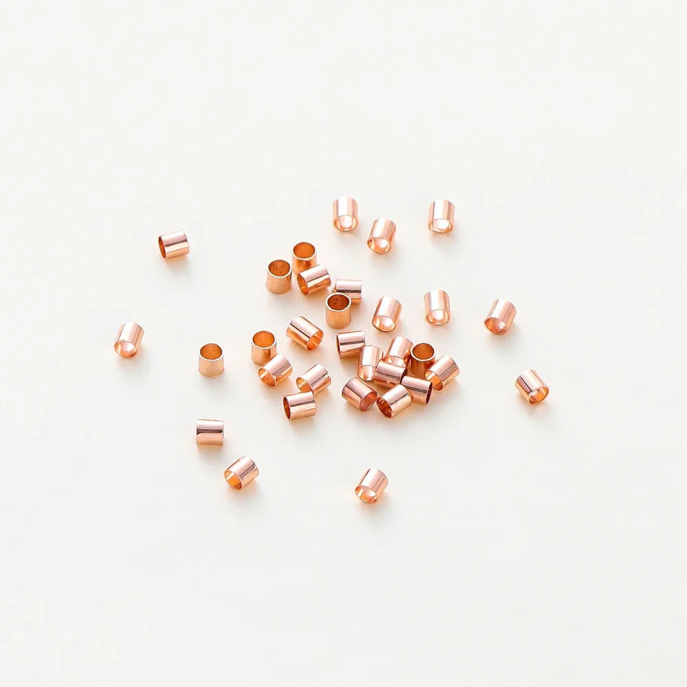 100pcs/lot 1.5/2/2.5mm 14K/18K Gold Color Plated Brass Positioning Beads for DIY Bracelet Necklace Jewelry Making Accessories