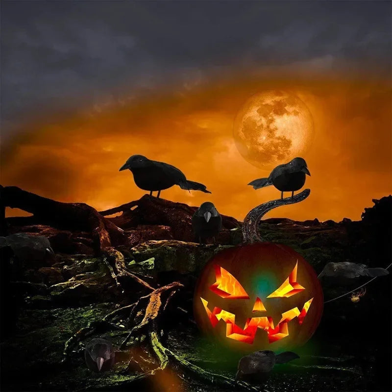 1-3pcs Realistic Artificial Crows Party Ornament Halloween Decorations 2023 Halloween Party Props Horror Crow Decoration