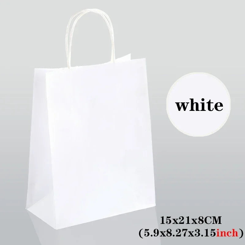 10/30/50PCS Holiday Gift Bags with Handle – Colored Paper Shopping Bags for Christmas, Valentine’s Day, Wedding & Party Favors