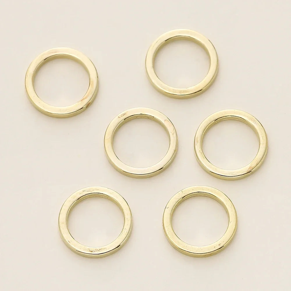 10/20Pcs/Pack 14K/18K Gold Color Plated Brass Close Jump Rings Split Rings Connector for Jewelry Necklace Making Accessories