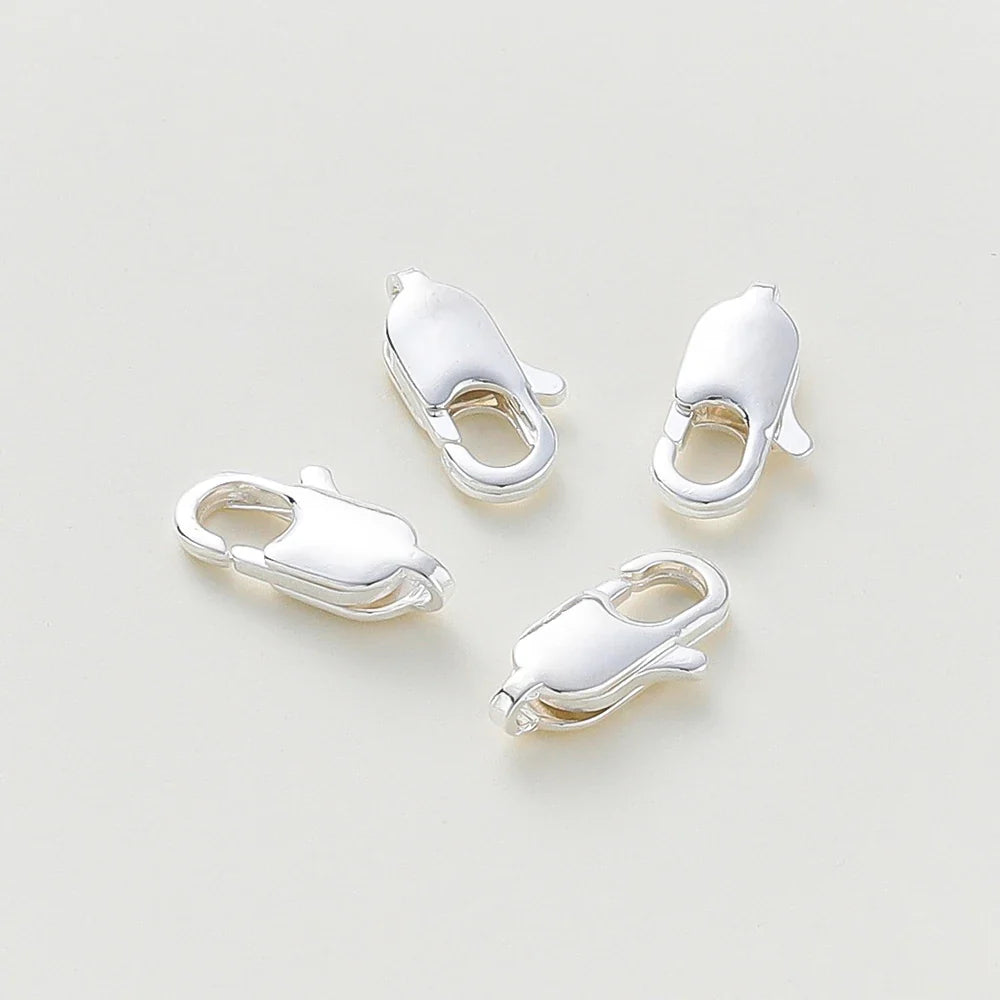 10pcs/lot 14K 18K Gold Plated Lobster Clasps Jump Rings End Chain Connector Hooks For DIY Necklace Bracelet Making Components