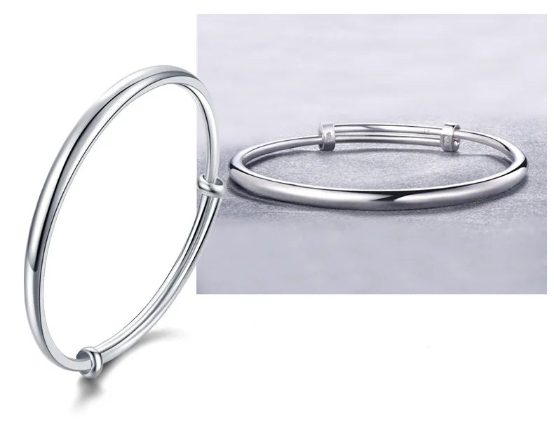 925 Sterling Silver Polishing Charm Bracelets Bangles For Women Elegant Jewelry Accessories Wholesale Jewellery Argent 925