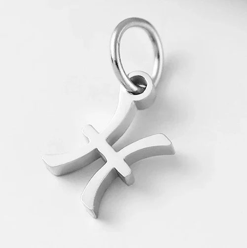 10PCS Stainless Steel Star Zodiac Sign 12 Constellation Pendant Accessories for Necklace Women Man Jewelry Gifts Wholesale