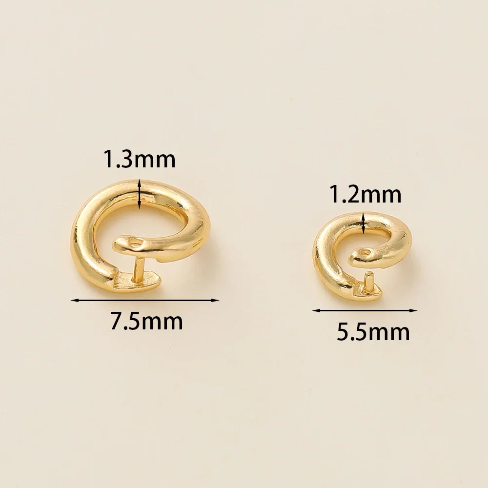 10Pcs/Pack 14/18K Gold Color Plated Open Jump Rings Split Rings Connector For Necklace Bracelets Jewelry Making Accessories