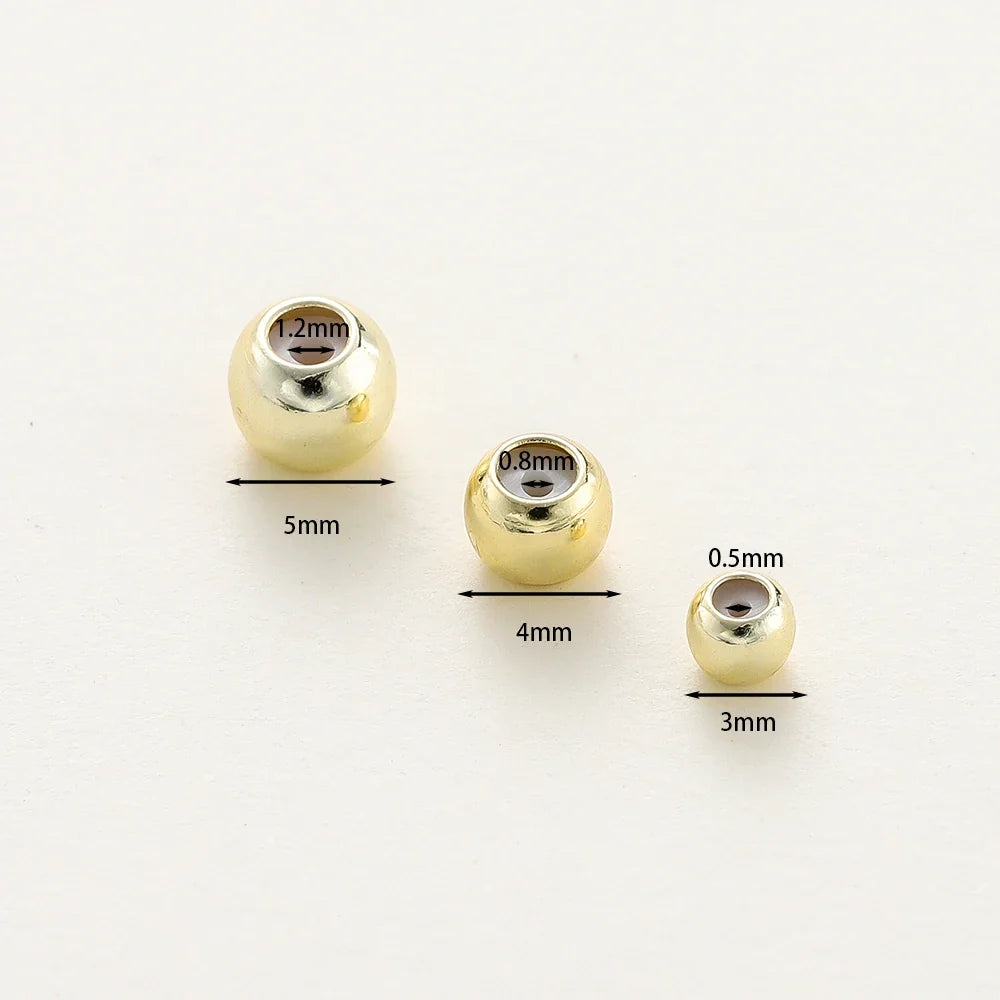 10pcs/lot 14K 18K Real Gold Plated Adjustable Bead With Resine Stopper Spacer Beads Charm Possitioning Beads For Jewelry Finding