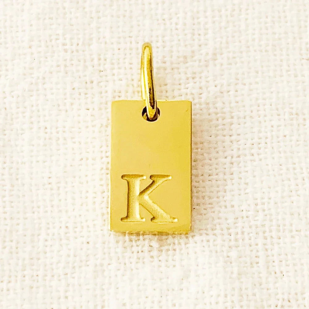 10PCS Alphabet Charm Pendant for Necklaces Stainless Steel Jewelry DIY Engraved Lettering Accessories Women's Fashion Jewelry