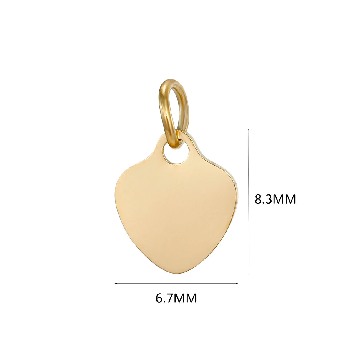 10PCS Custom Logo Tags Stainless Steel Charms for Necklace Bracelets 6 sizes to choose