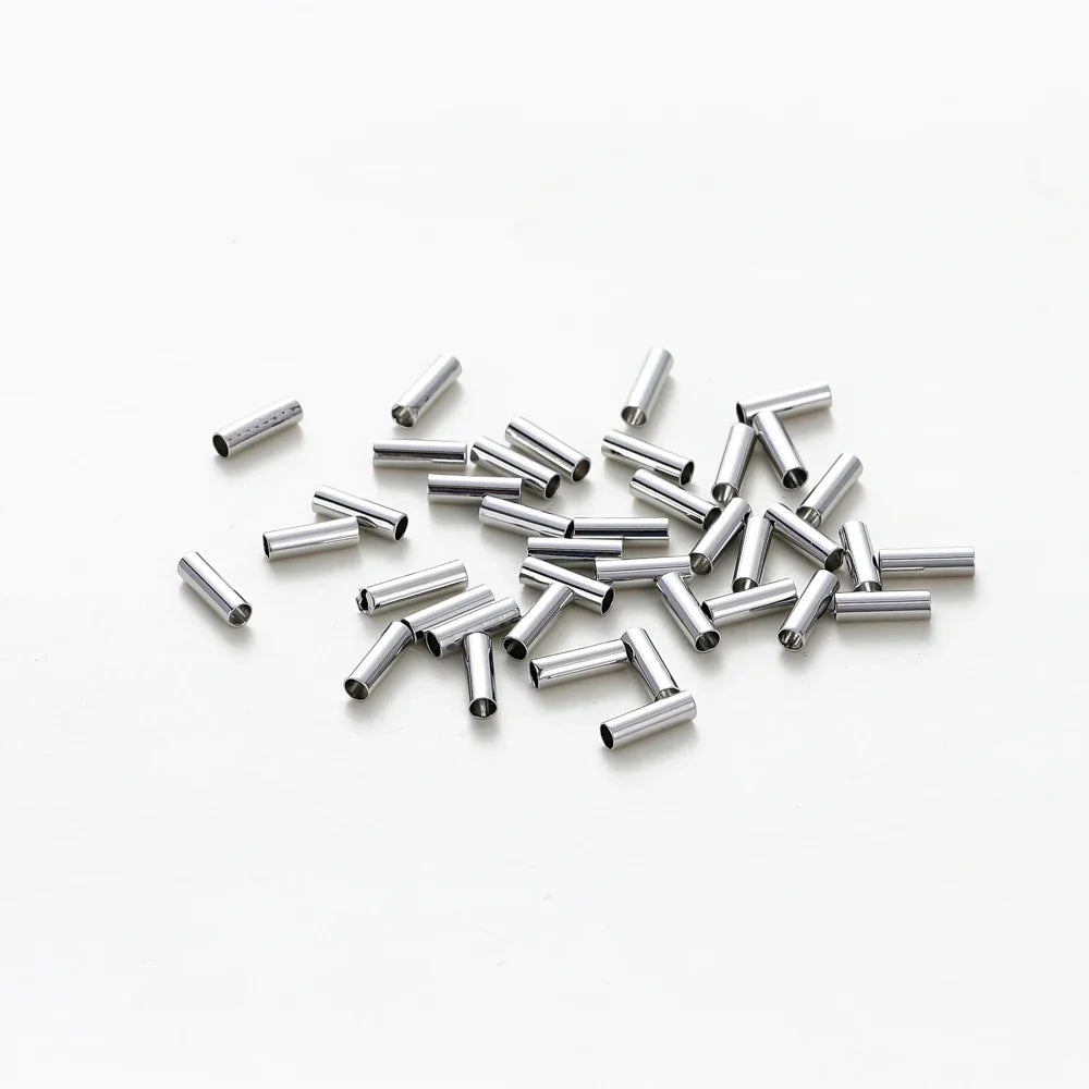 100pcs14K 18K Gold Plated Brass Noodle Tube Cylinder Straight Beads 5 6 7mm Spacer Loose Beads For DIY Bracelet Jewelry Making