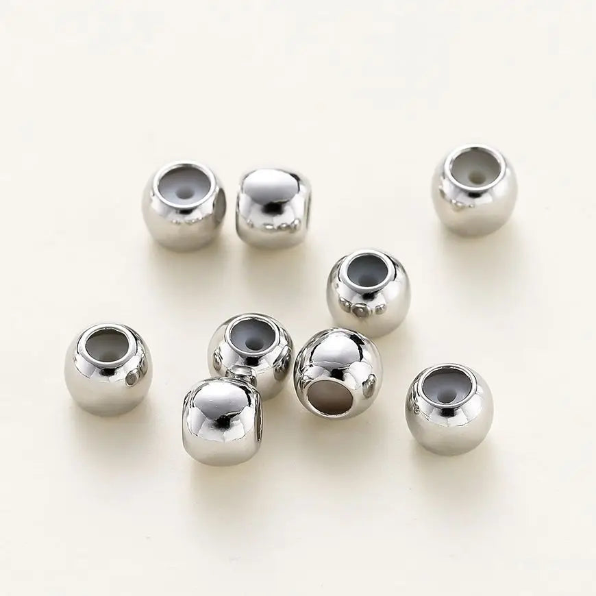 10pcs/lot 14K 18K Real Gold Plated Adjustable Bead With Resine Stopper Spacer Beads Charm Possitioning Beads For Jewelry Finding