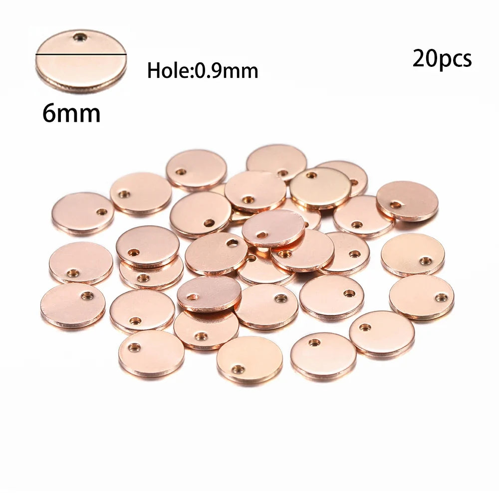 10-50Pcs Gold Stainless Steel Customized Dog Tag Heart-Shaped Oval Blanks Charm Pendant Charms For DIY Jewelry Making Supplies