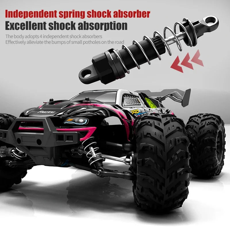 16103 Fast Rc Cars 50km/h 1/16 Off Road 4WD with LED Headlights,2.4G Waterproof Remote Control Monster Truck for Adults and Kids