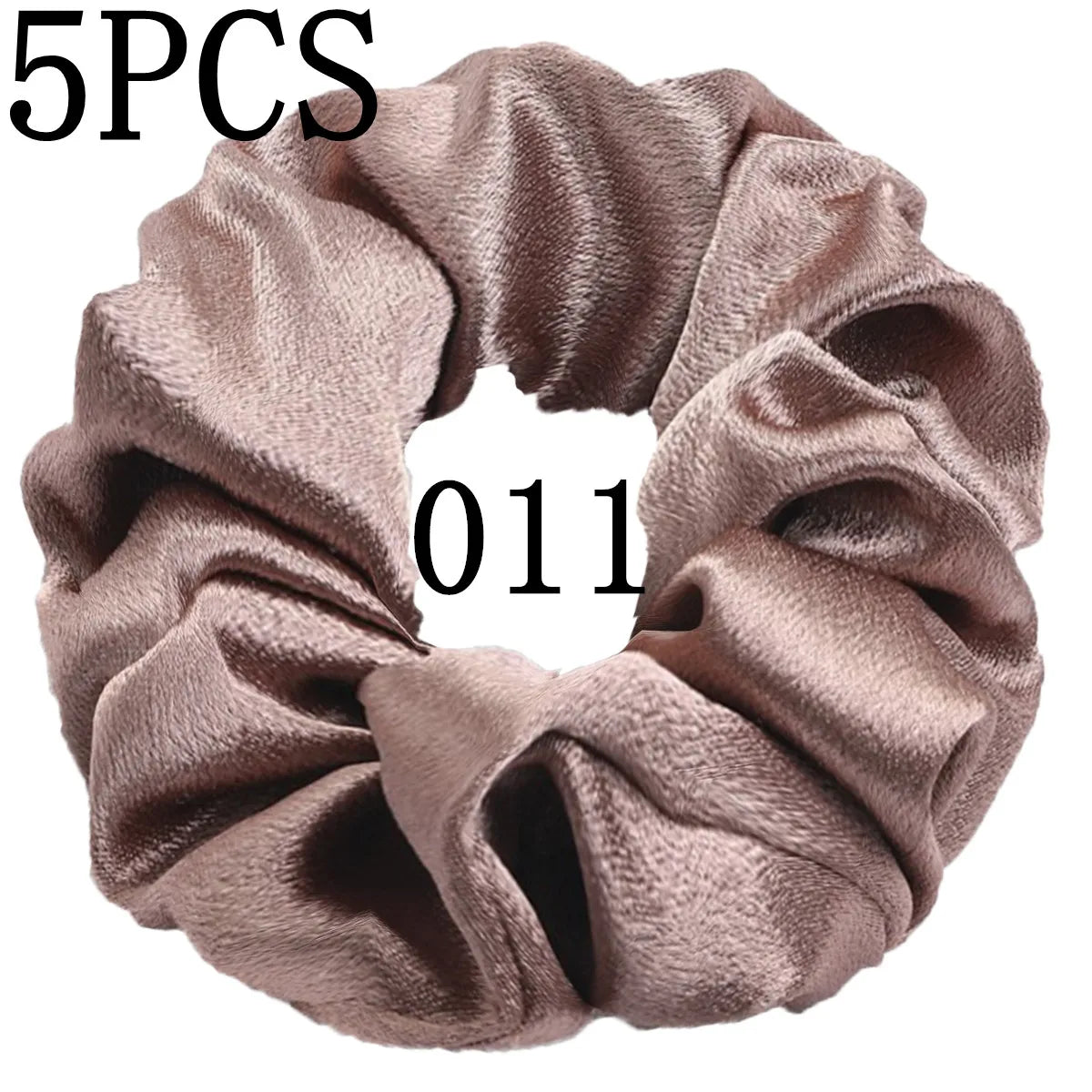 10/5 Pcs Satin Hair Scrunchies Set for Women & Girls – Soft Silk Elastic Hair Bands | Elegant Solid Color Ponytail Holders & Headwear Accessories