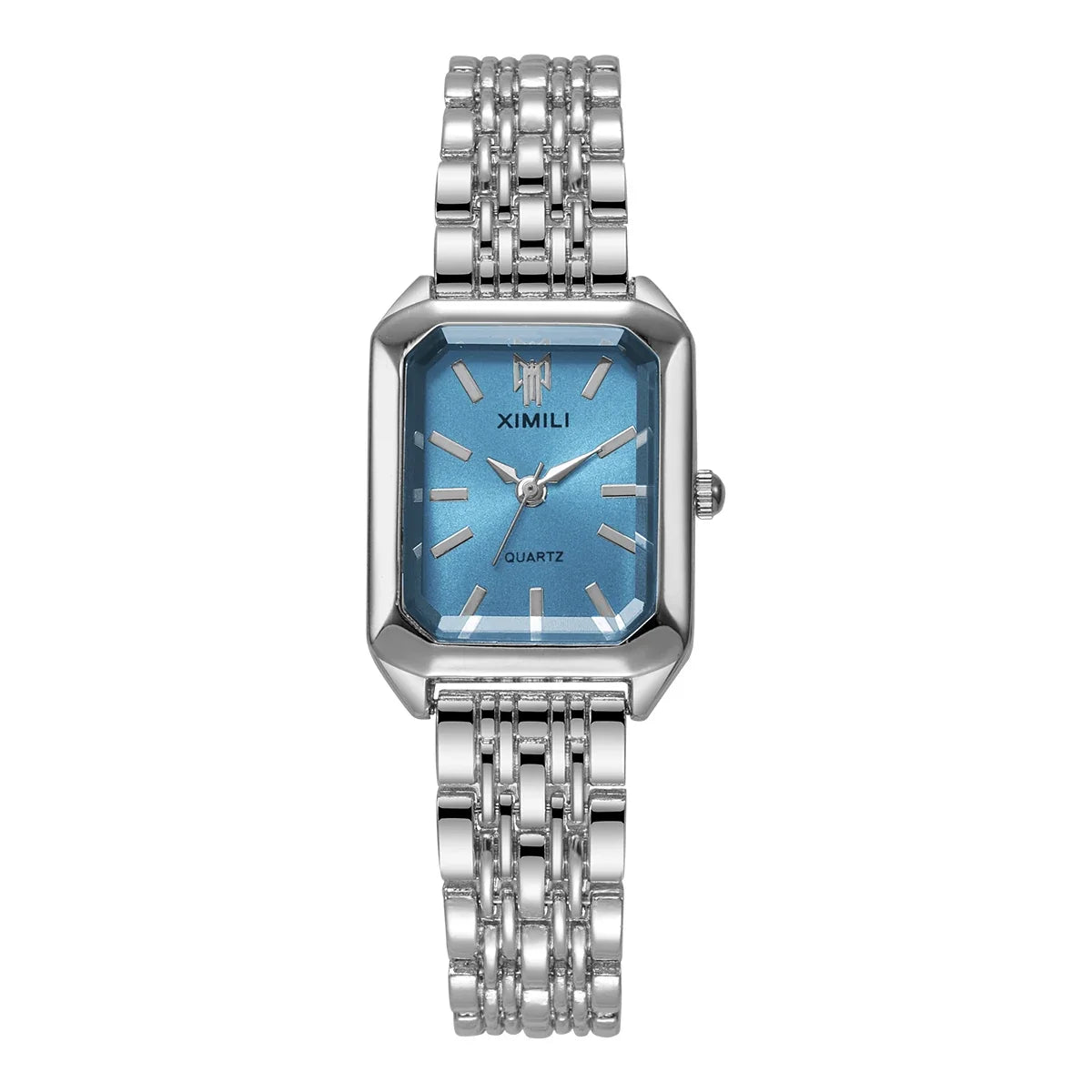 1/2/4PCS  Elegant Rectangle Woman Quartz Watch Luxury Stainless Steel Band Ladies Wristwatches Reloj Mujer（Without Box）