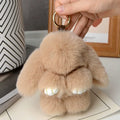 15cm Women's Rabbit Fur Keychain Bag Car Pendant Jewelry Decoration Fashionable Accessory for Bags And Gifts