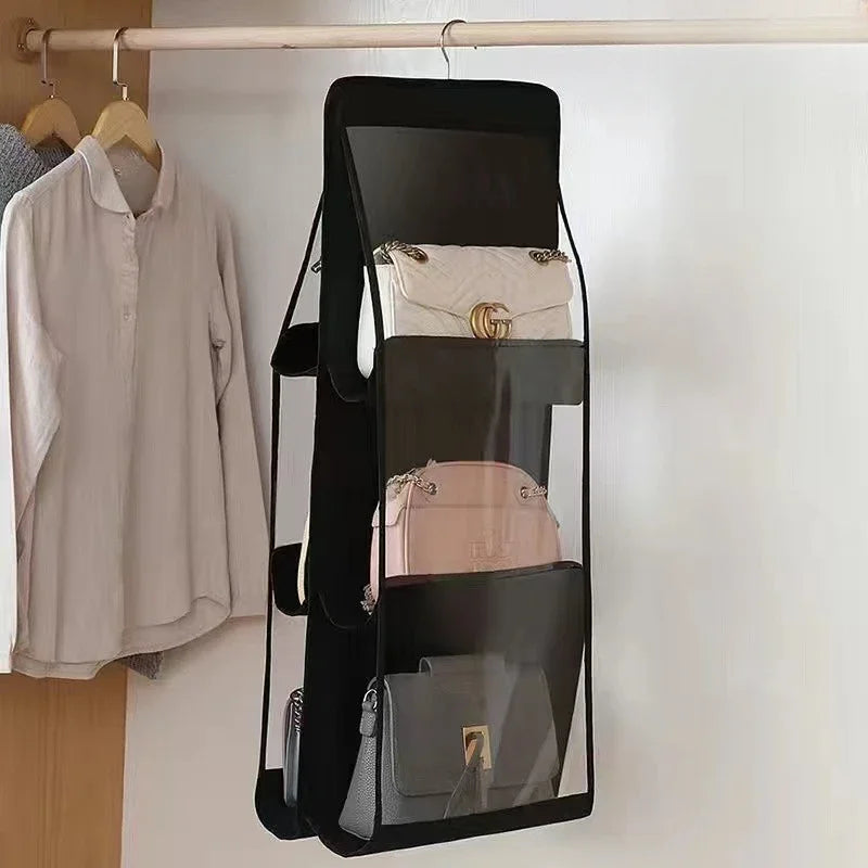 1/2PCS Hanging Storage Bags – 3/4-Layer Transparent Dust-Proof Organizer for Clothes, Bags & Accessories