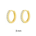 1 Pair Minimal Exquisite Hoop Crystal Zirconia Small Huggie Thin Cartilage Earring For Women Helix Tragus Piercing Jewelry