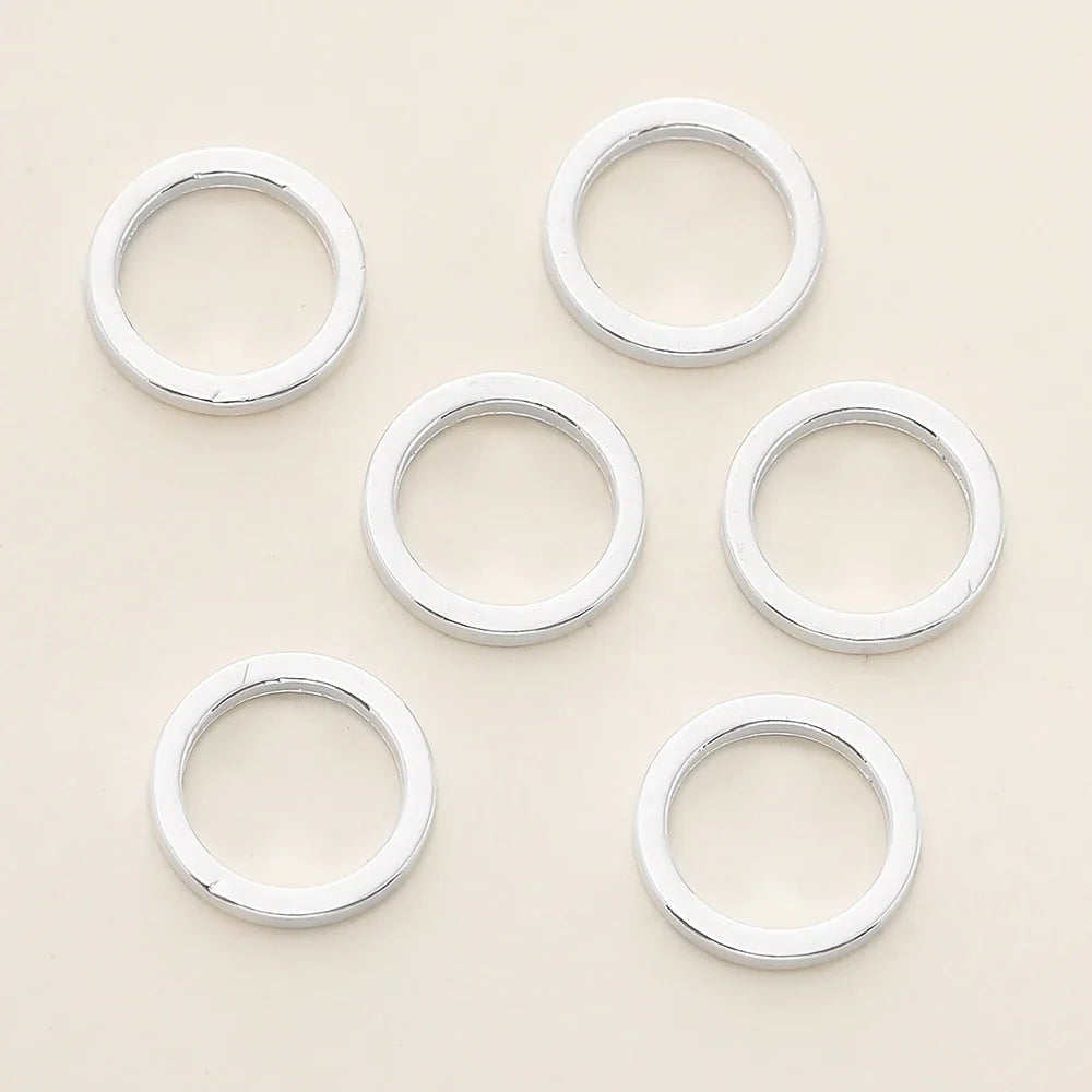 10/20Pcs/Pack 14K/18K Gold Color Plated Brass Close Jump Rings Split Rings Connector for Jewelry Necklace Making Accessories