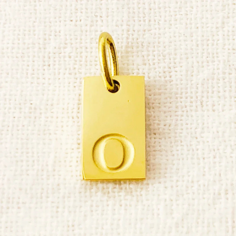 10PCS Alphabet Charm Pendant for Necklaces Stainless Steel Jewelry DIY Engraved Lettering Accessories Women's Fashion Jewelry
