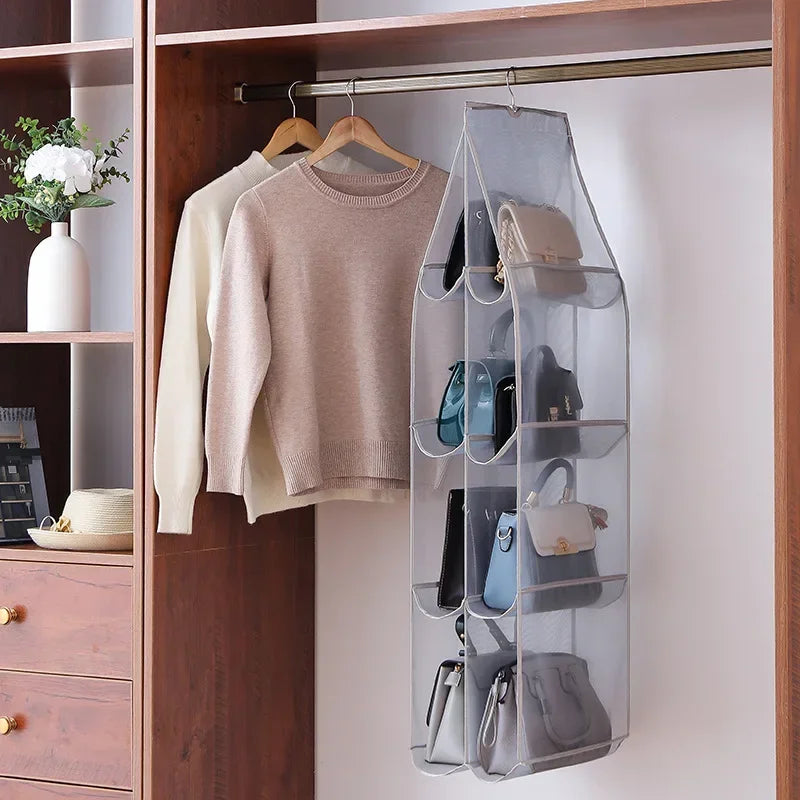 1/2PCS Hanging Storage Bags – 3/4-Layer Transparent Dust-Proof Organizer for Clothes, Bags & Accessories