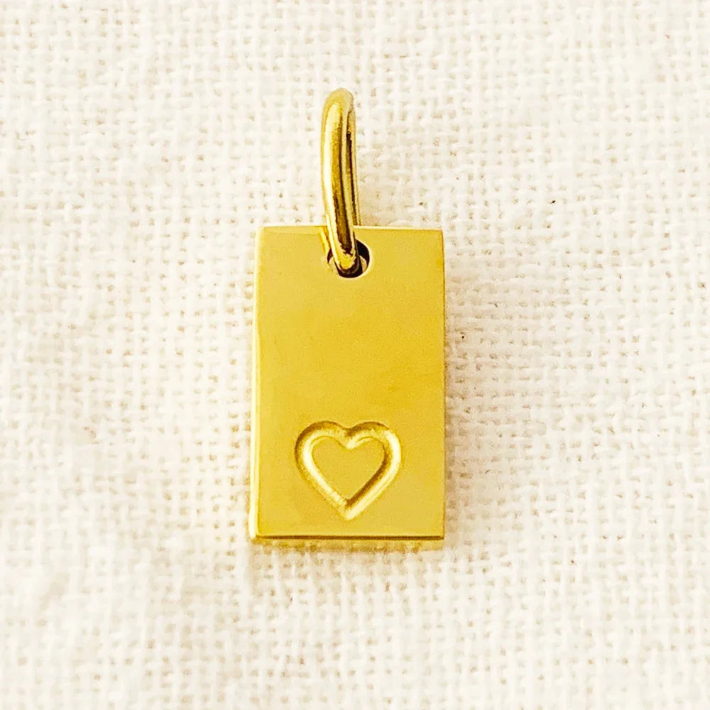 10PCS Alphabet Charm Pendant for Necklaces Stainless Steel Jewelry DIY Engraved Lettering Accessories Women's Fashion Jewelry