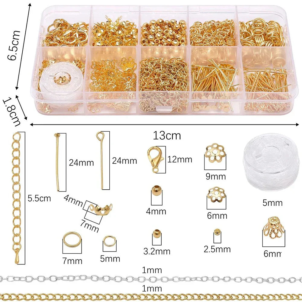 1 Set Jewelry Making Starter Kit – DIY Earrings, Necklaces & Findings for Beginners and Adults