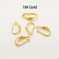 10pcs/lot 14K 18K Real Gold Earing Pendant Hook Ear Wire Hook For DIY Jewelry Making Earing Charms Accessories Components