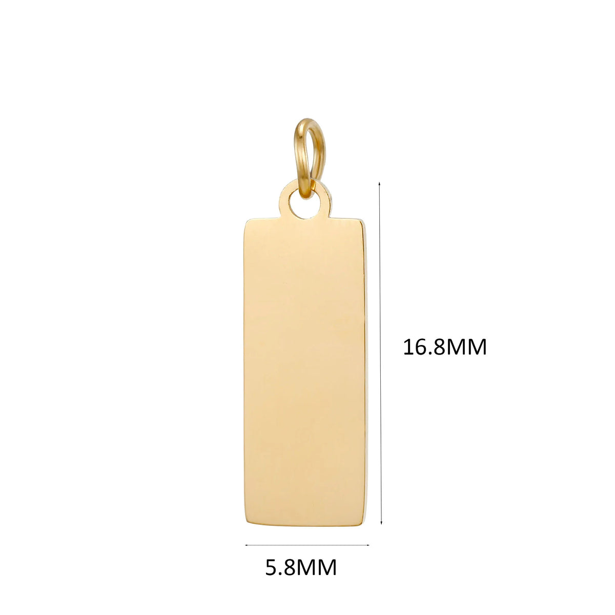 10PCS Custom Logo Tags Stainless Steel Charms for Necklace Bracelets 6 sizes to choose