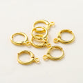 10pcs 14K 18K Gold Plated Brass France Blank Round Opening Earing Hook Ear Pendant Clips Loop For DIY Jewelry Making Findings