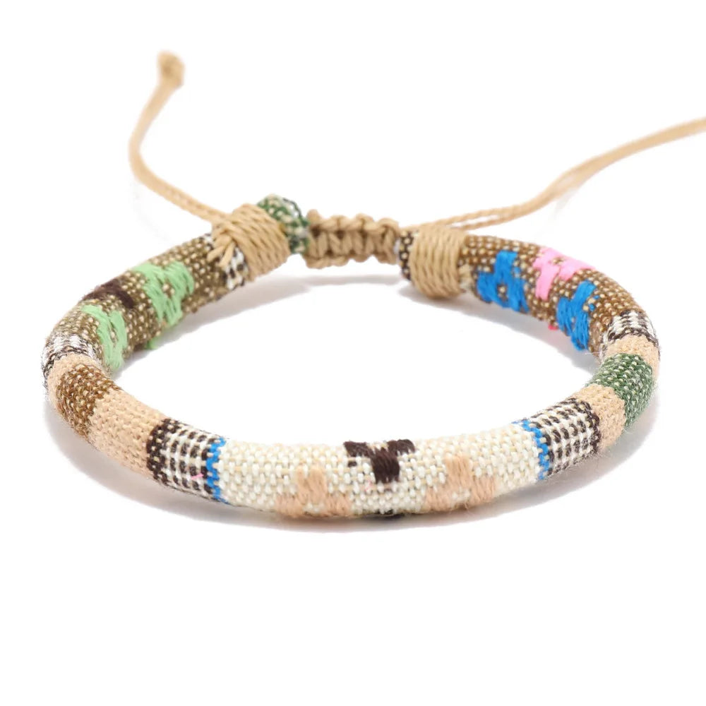 12Pcs Bohemian Surfer Beach Bracelet Set Men & Women Braided Boho Summer Bracelets Handmade Festival Jewelry Accessories