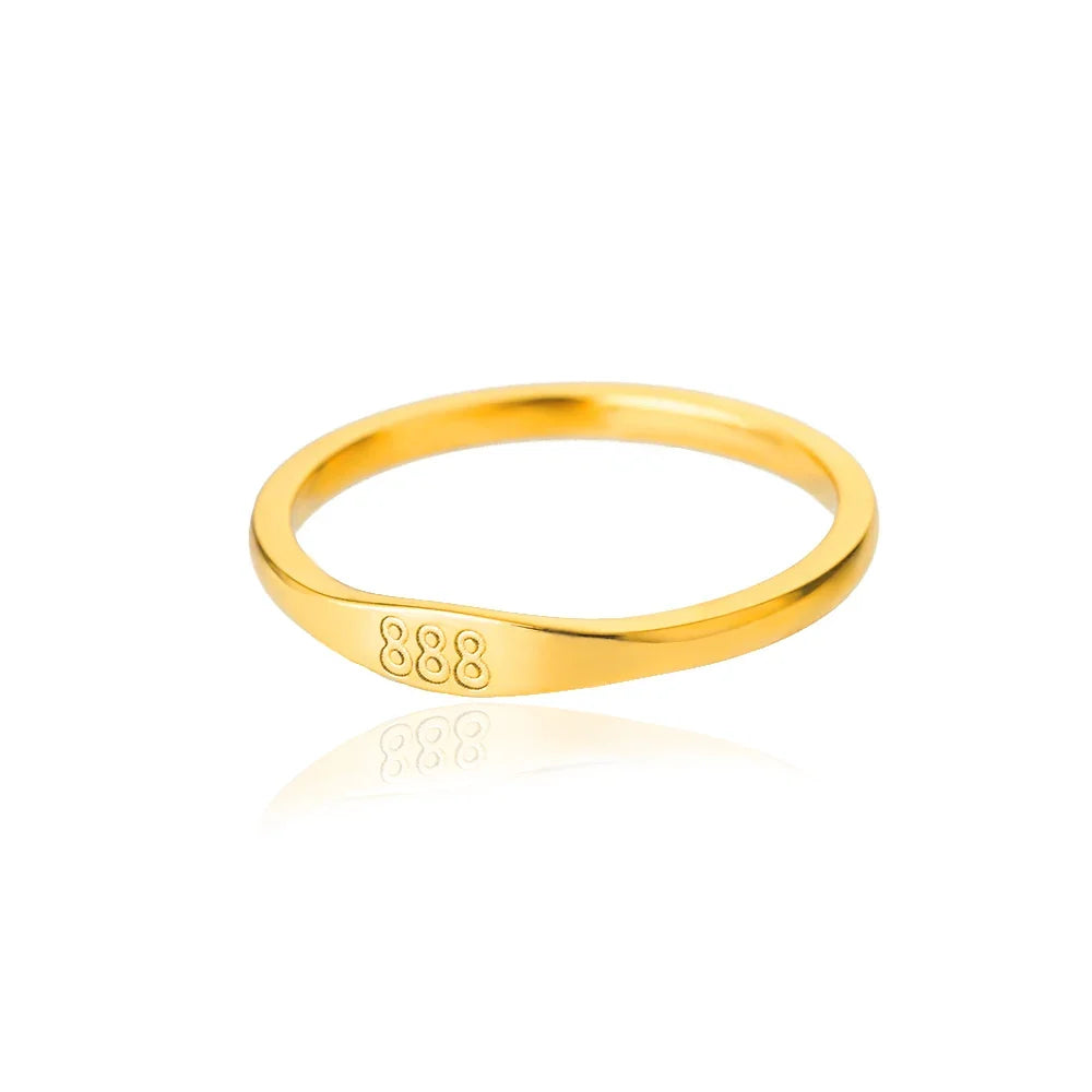 111 222 333 444 555 666 777 999 Angel Number Rings For Women Stainless Steel Ring Vintage Aesthetic Retro Jewelry anillos 2025