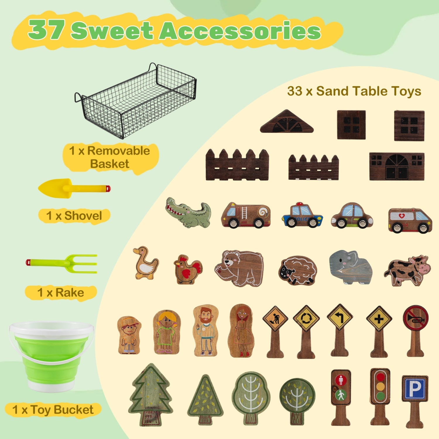 Sensory Sand & Water Table with Pump and 33 Accessories
