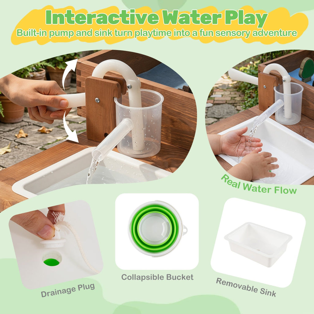 Sensory Sand & Water Table with Pump and 33 Accessories