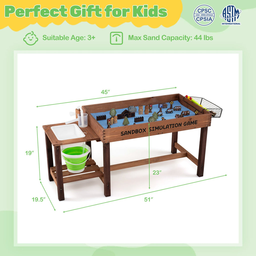 Sensory Sand & Water Table with Pump and 33 Accessories