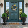 18-Inch Tall Urn Planters with Pedestal Base, Set of 4