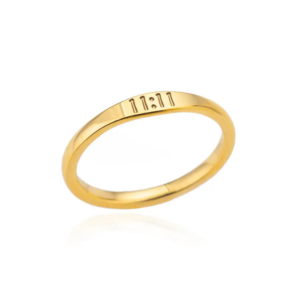111 222 333 444 555 666 777 999 Angel Number Rings For Women Stainless Steel Ring Vintage Aesthetic Retro Jewelry anillos 2025