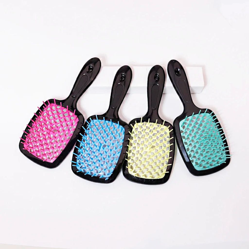 Tangled hair combed hair massage hairbrush hollowed out curly brush salon hairdresser hairdresser Special for real hair wigs