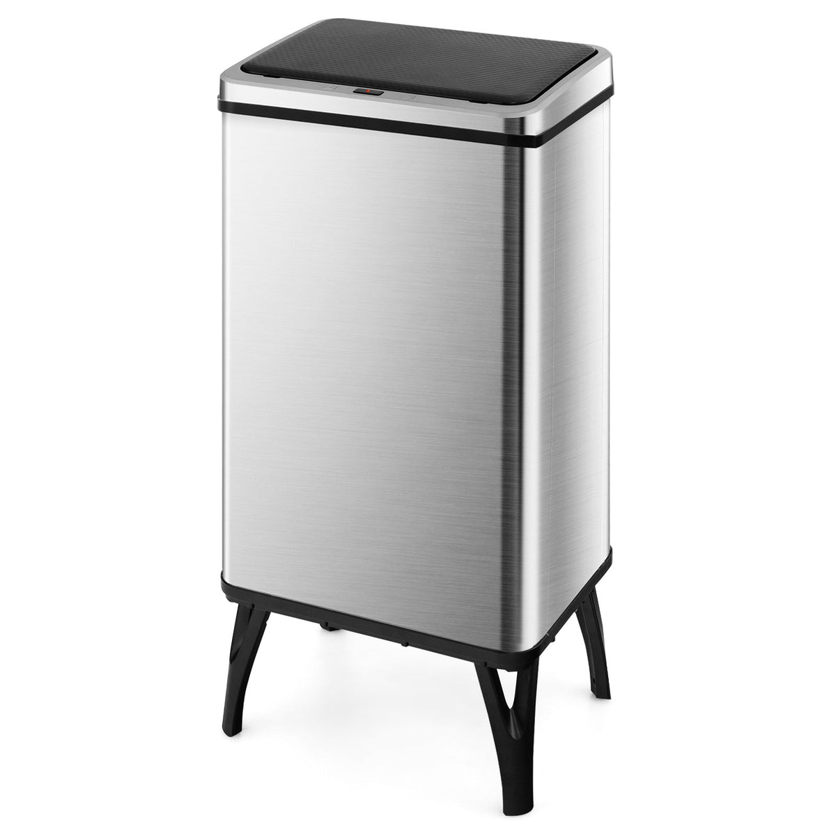 13.2 Gallon Stainless Steel Trash Can with Stay-on Lid and Soft Closure