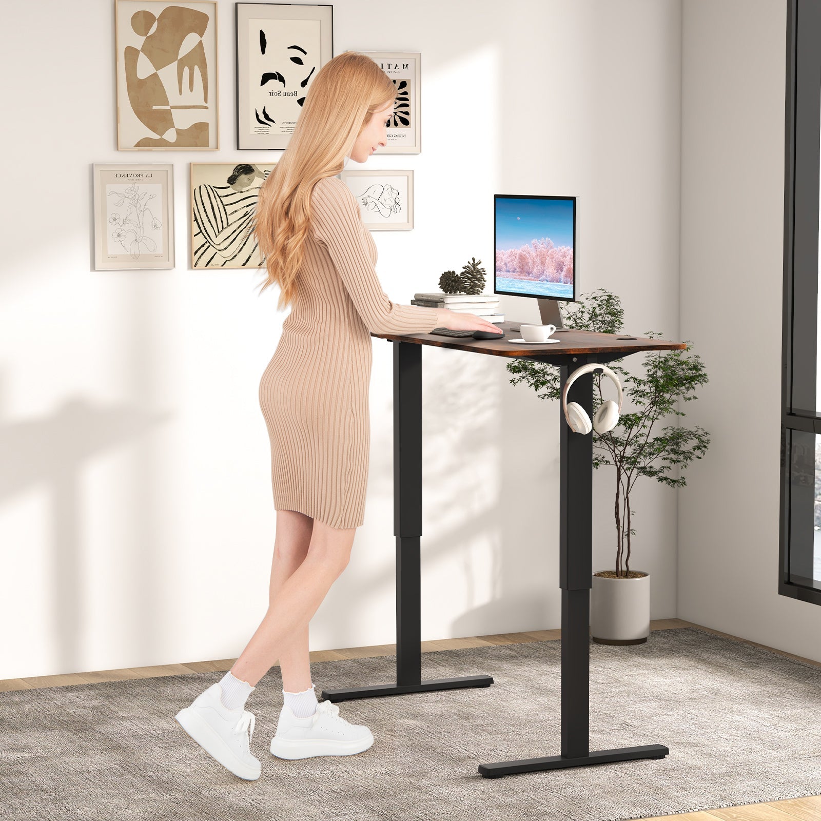 Standing Desk 55x24 Inch with Memory Height Settings