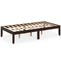 14 Inch Twin Wood Platform Bed Frame with Wooden Slats Support