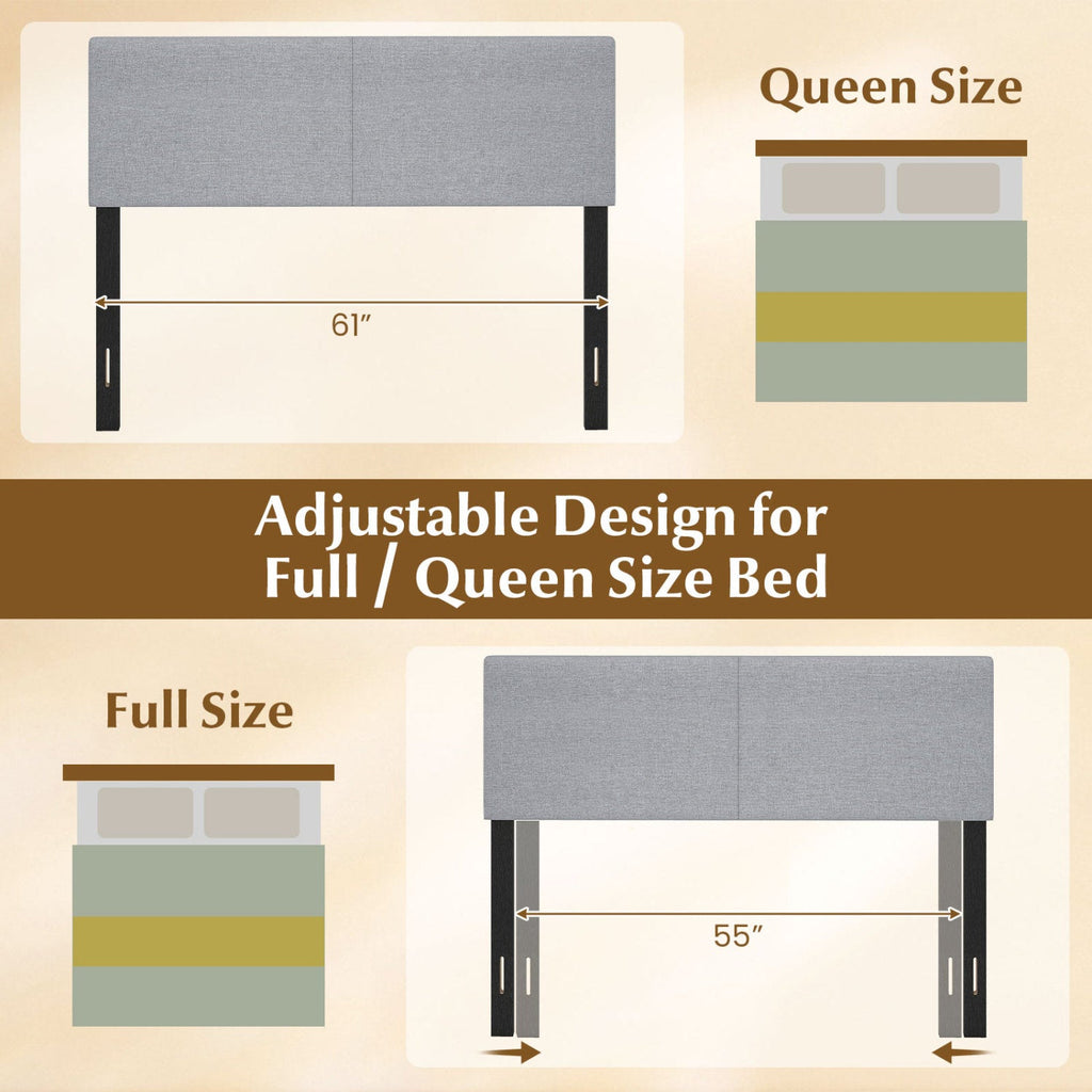 Upholstered Headboard Queen/Full Size Vertical Quilted Panel