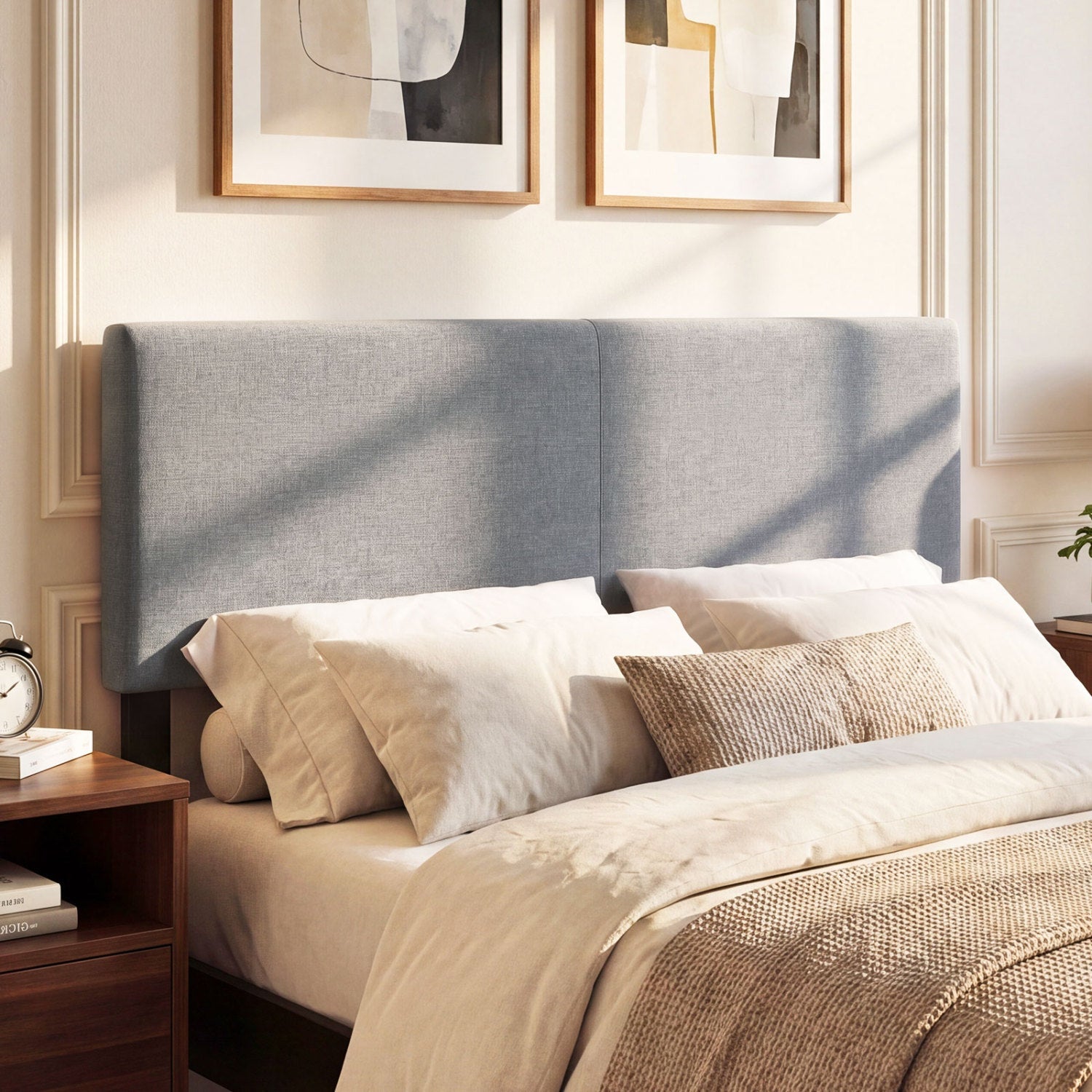 Upholstered Headboard Queen/Full Size Vertical Quilted Panel