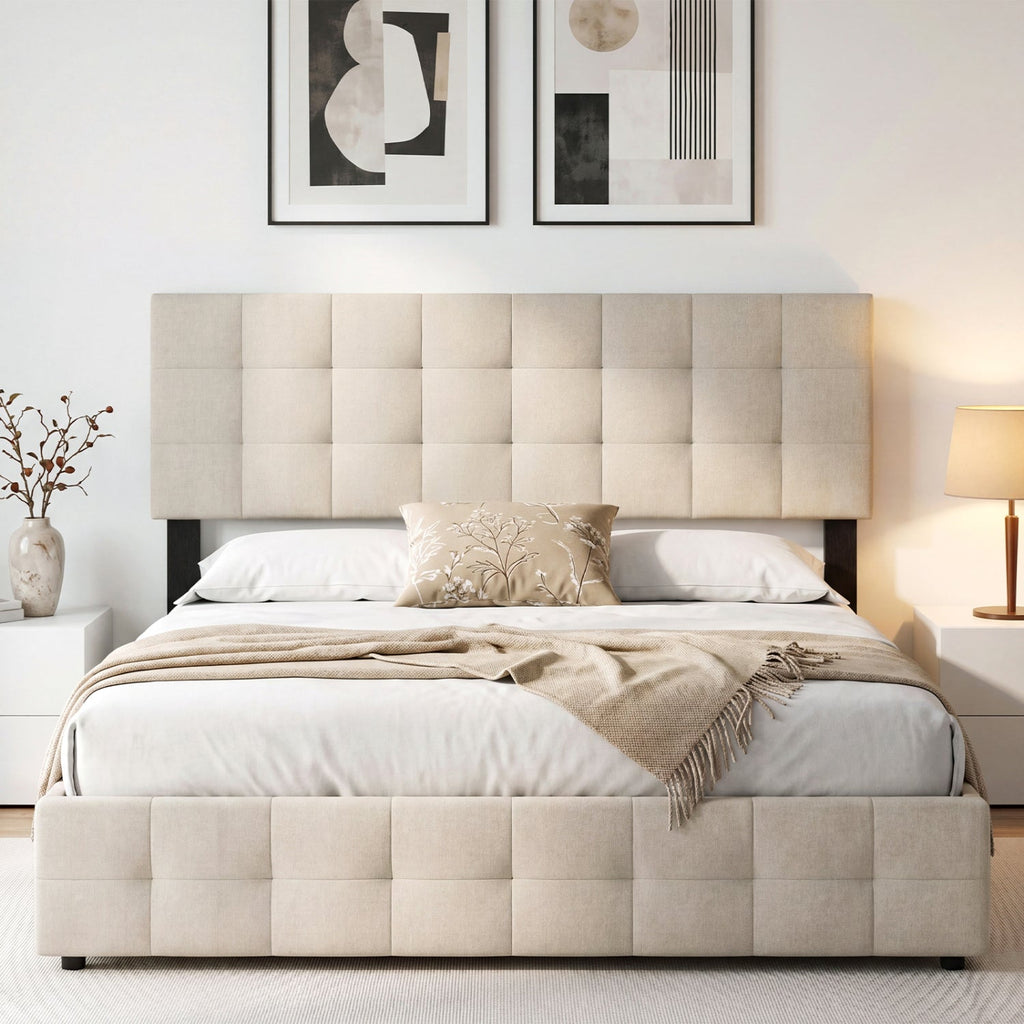 Upholstered Headboard Queen/Full Size with Adjustable Legs